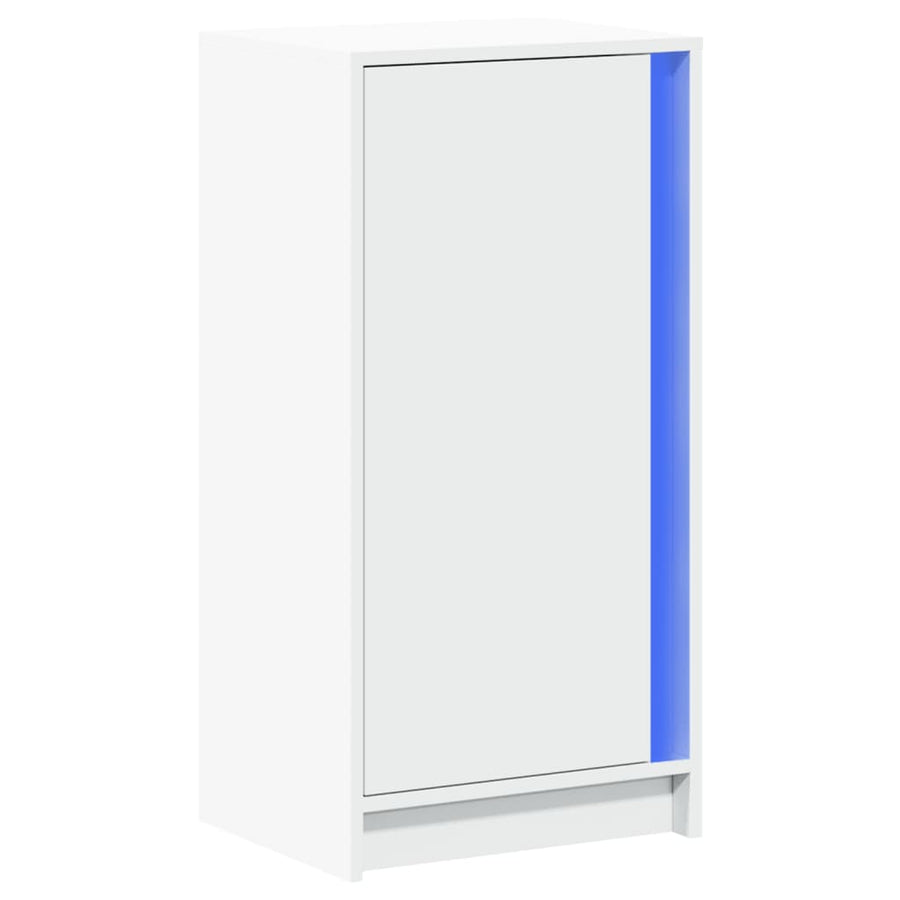 Dressoir met LED 42,5x34x85 cm bewerkt hout wit