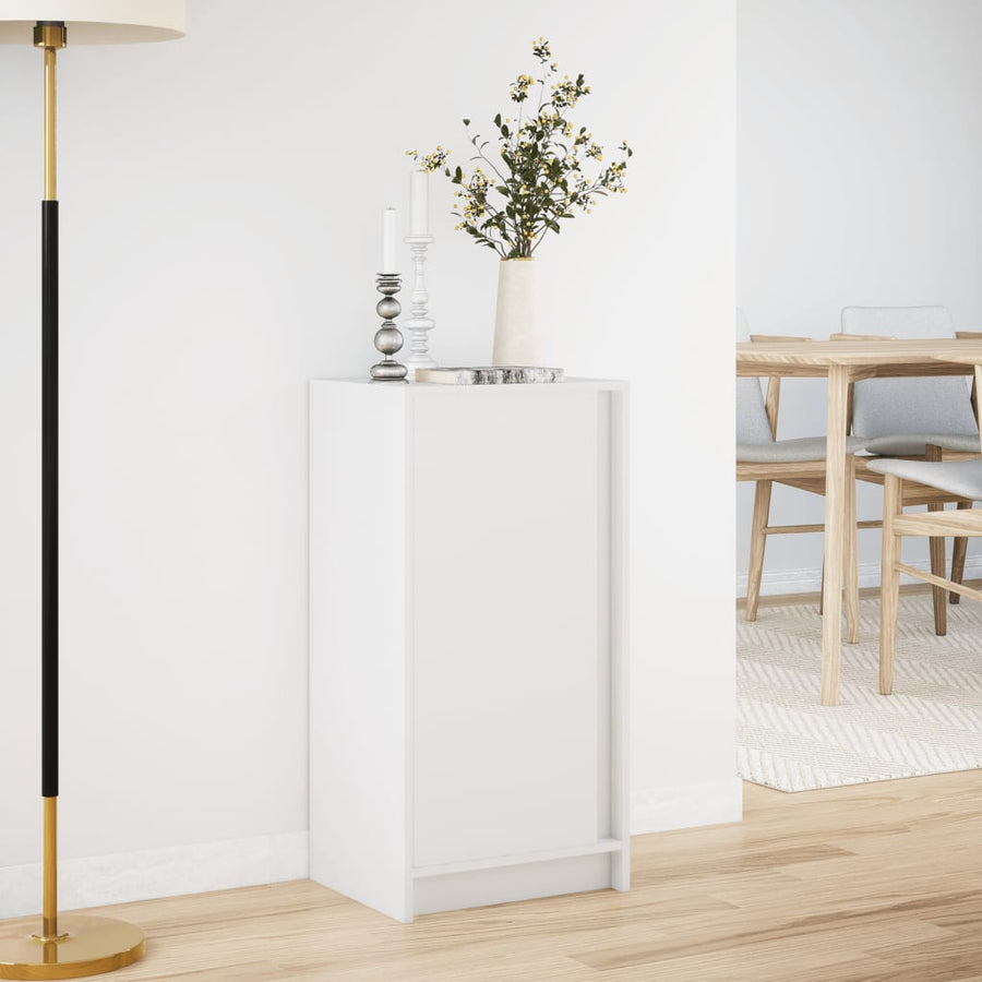 Dressoir met LED 42,5x34x85 cm bewerkt hout wit