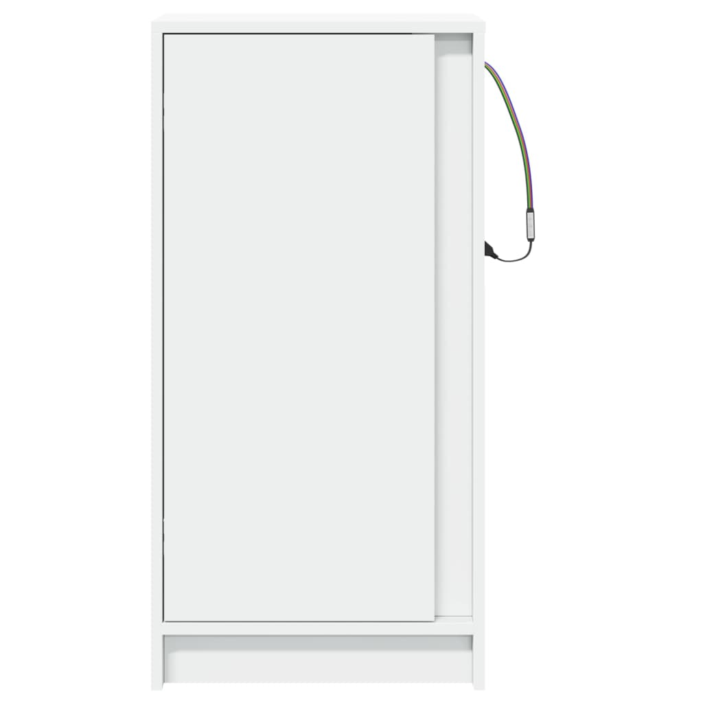 Dressoir met LED 42,5x34x85 cm bewerkt hout wit