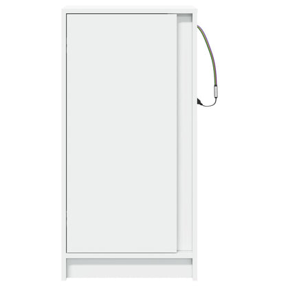 Dressoir met LED 42,5x34x85 cm bewerkt hout wit
