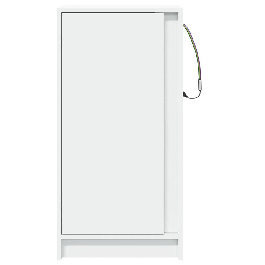 Dressoir met LED 42,5x34x85 cm bewerkt hout wit