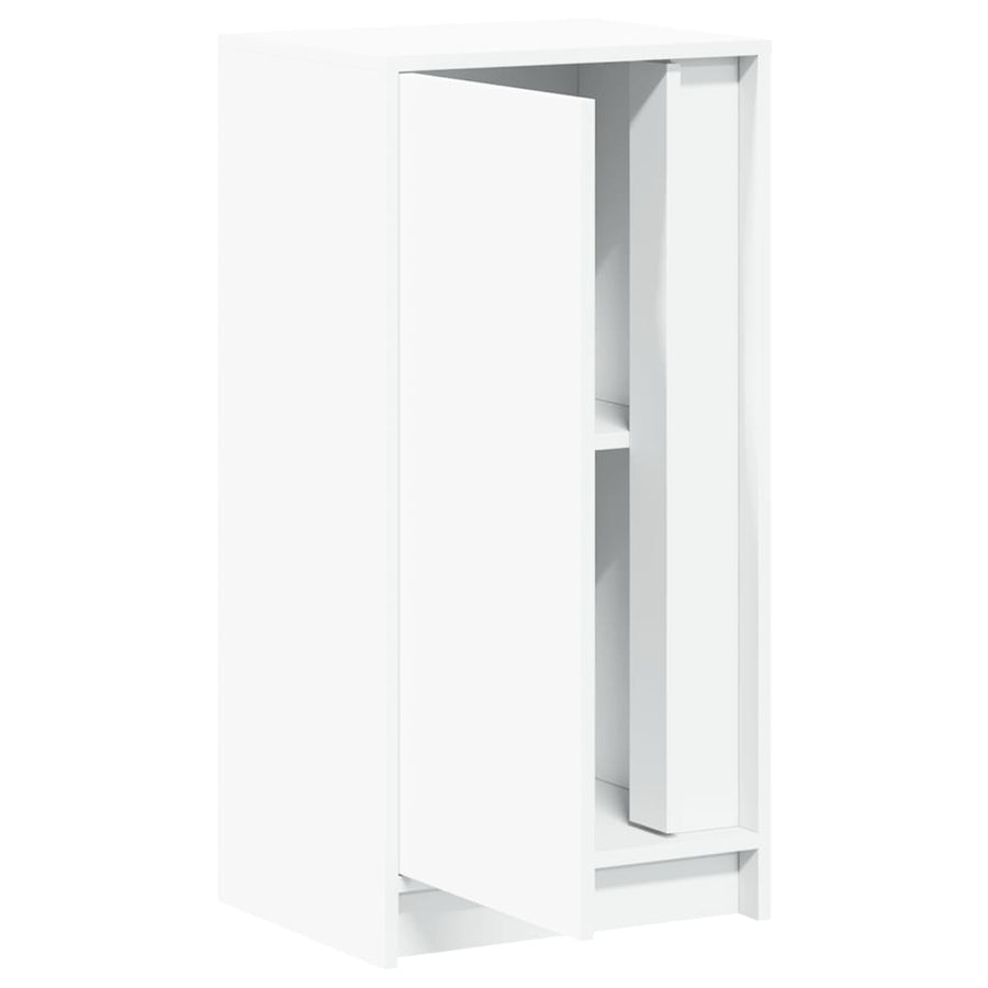 Dressoir met LED 42,5x34x85 cm bewerkt hout wit