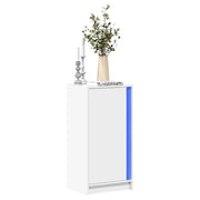 Dressoir 42,5x34x85 cm bewerkt hout wit met LED