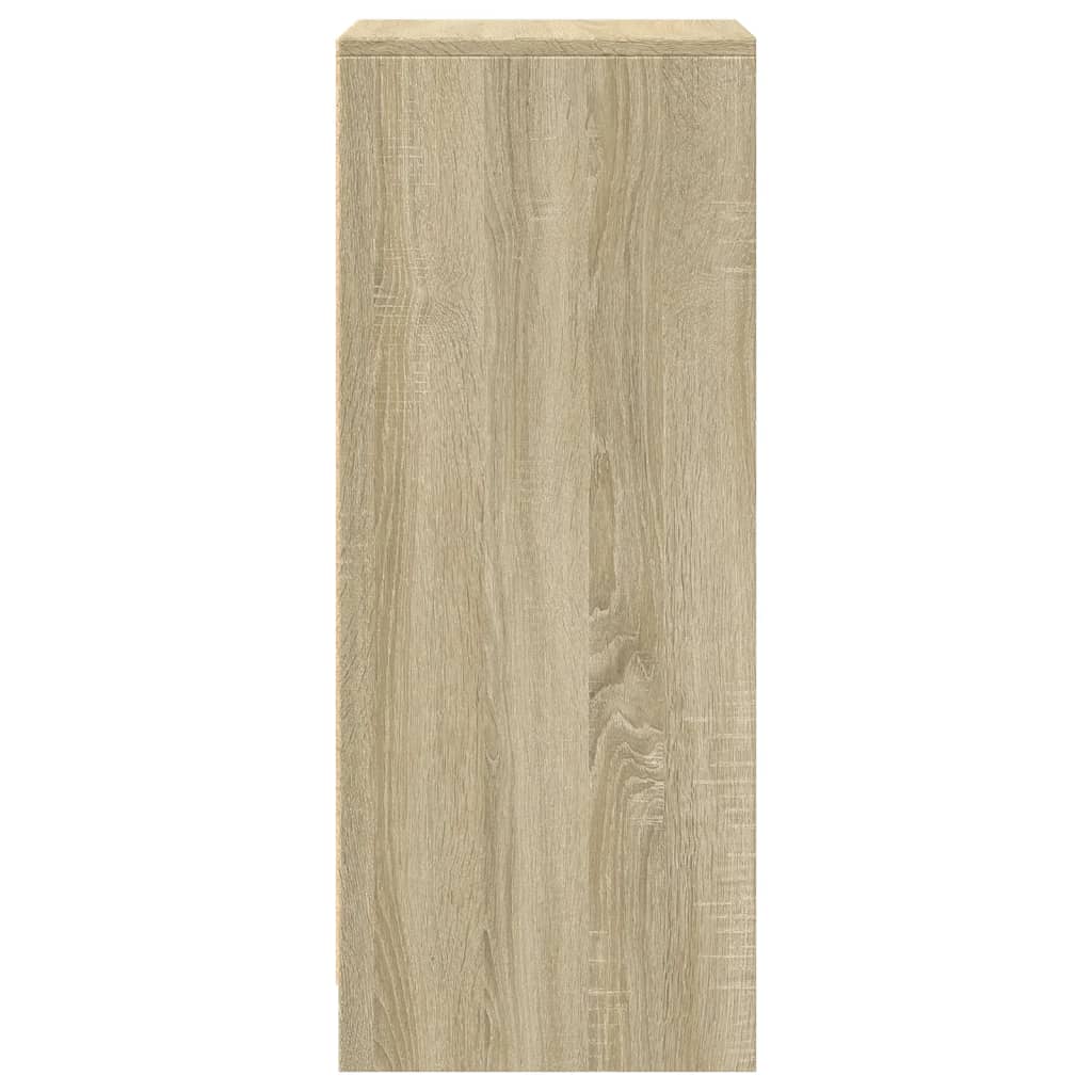 Dressoir met LED 42,5x34x85 cm bewerkt hout sonoma eikenkleurig