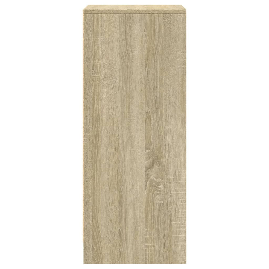 Dressoir met LED 42,5x34x85 cm bewerkt hout sonoma eikenkleurig