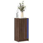 Sideboard with LED 42.5x34x85 cm engineered wood brown oak colour