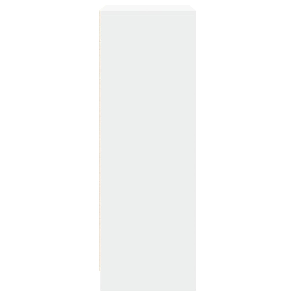 Dressoir met LED 77x34x100 cm bewerkt hout wit