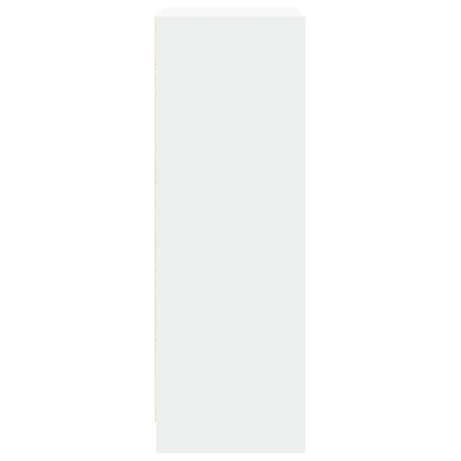 Dressoir met LED 77x34x100 cm bewerkt hout wit