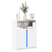 Dressoir 77x34x100 cm bewerkt hout wit LED
