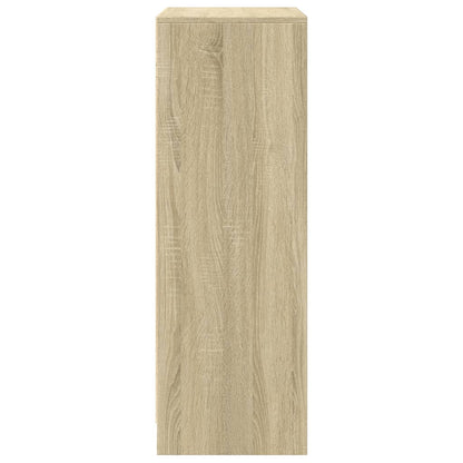 Dressoir met LED 77x34x100 cm bewerkt hout sonoma eikenkleurig