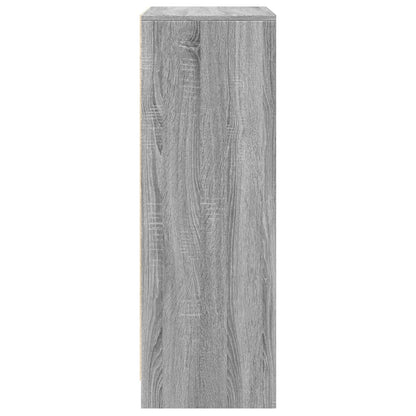 Dressoir met LED 77x34x100 cm bewerkt hout grijs sonoma eiken