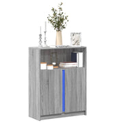 Dressoir 77x34x100 cm bewerkt hout grijs sonoma eiken