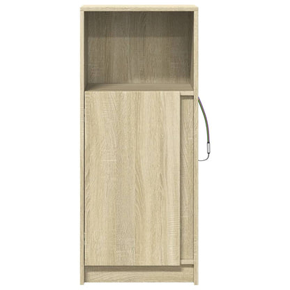Dressoir met LED 42,5x34x100 cm bewerkt hout sonoma eikenkleur