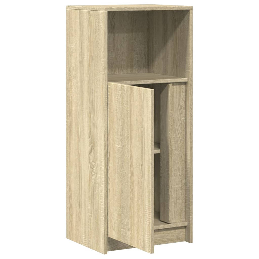 Dressoir met LED 42,5x34x100 cm bewerkt hout sonoma eikenkleur
