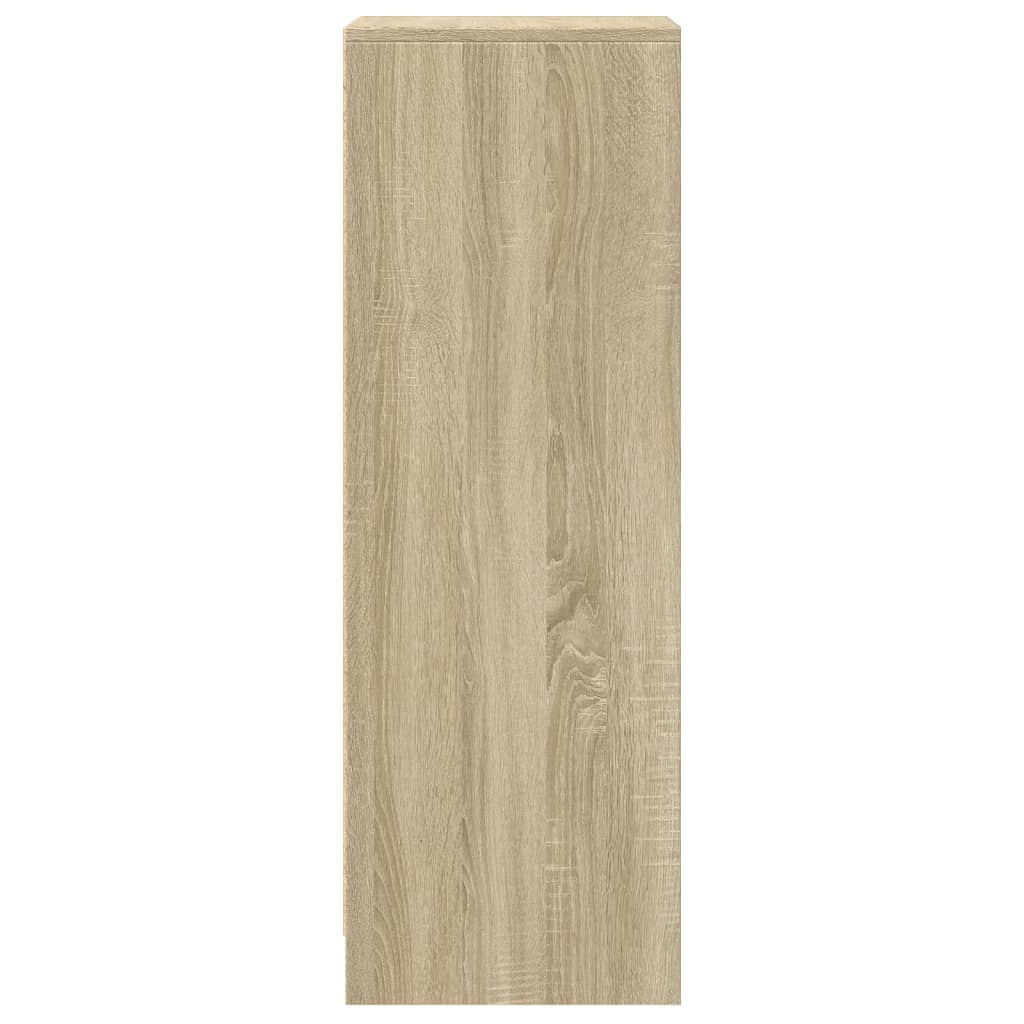 Dressoir met LED 42,5x34x100 cm bewerkt hout sonoma eikenkleur