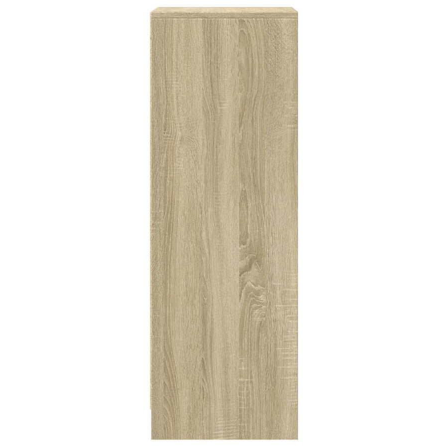 Dressoir met LED 42,5x34x100 cm bewerkt hout sonoma eikenkleur