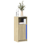 Sideboard with LED 42.5x34x100 cm engineered wood Sonoma oak color
