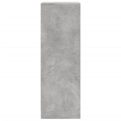 Dressoir met LED 42,5x34x100 cm bewerkt hout betongrijs