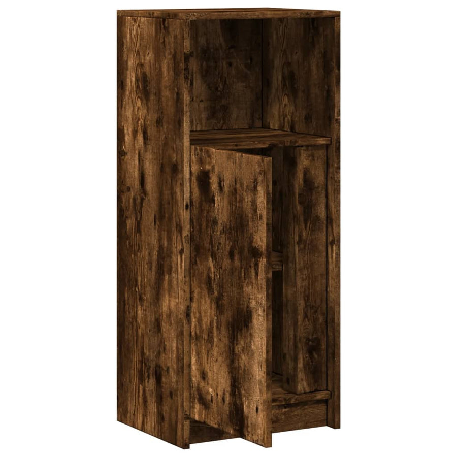 Dressoir met LED 42,5x34x100 cm bewerkt hout gerookt eikenkleur