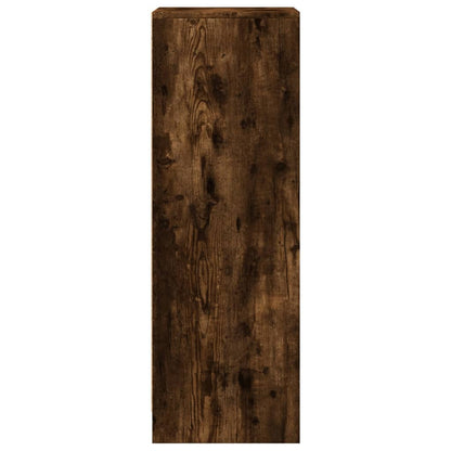Dressoir met LED 42,5x34x100 cm bewerkt hout gerookt eikenkleur