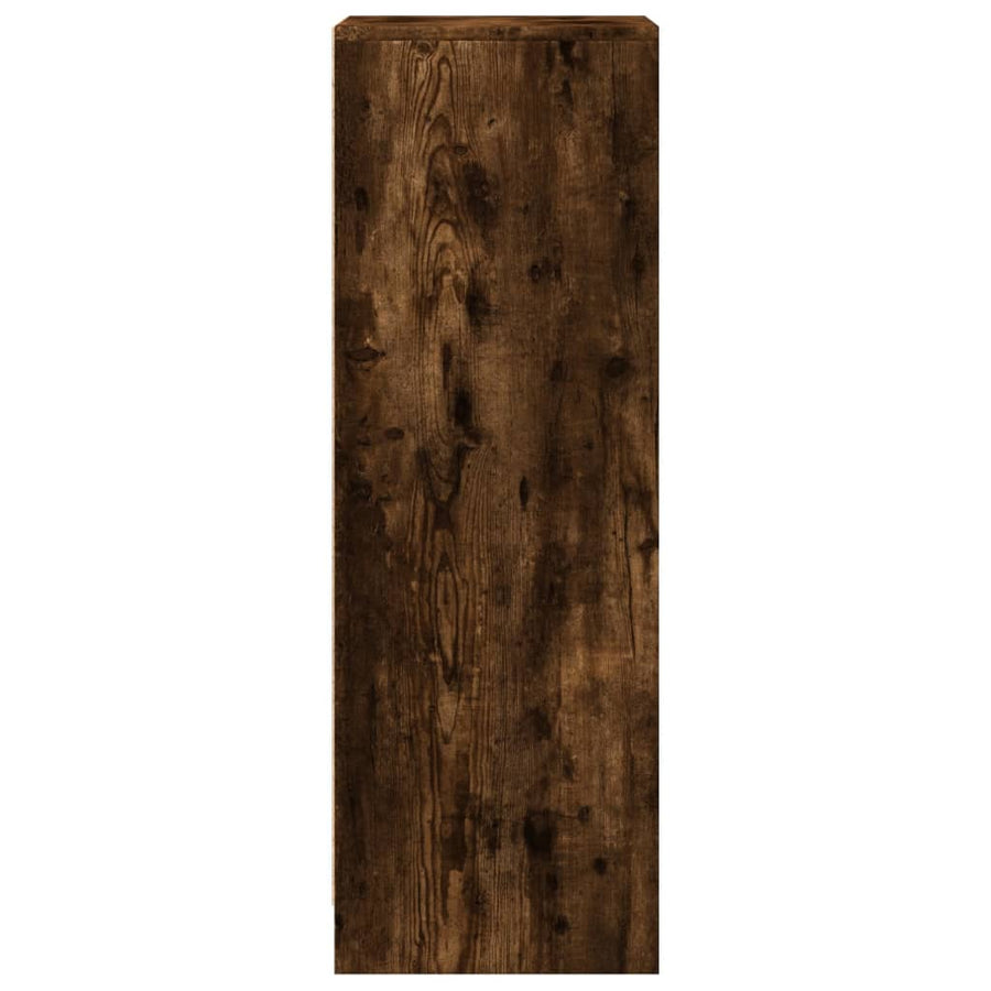 Dressoir met LED 42,5x34x100 cm bewerkt hout gerookt eikenkleur