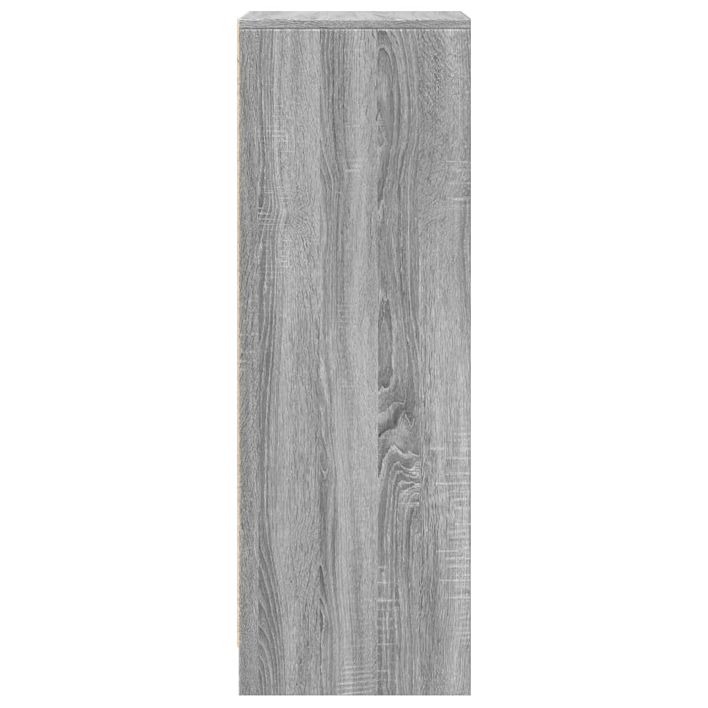 Dressoir met LED 42,5x34x100 cm bewerkt hout grijs sonoma eiken