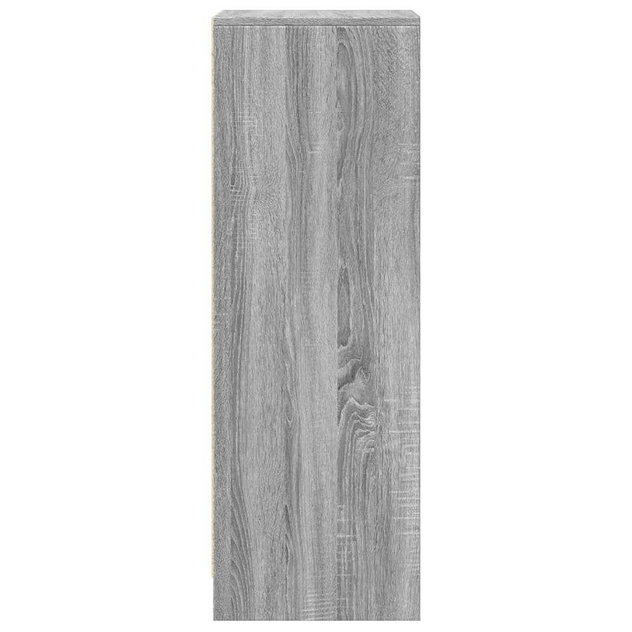 Dressoir met LED 42,5x34x100 cm bewerkt hout grijs sonoma eiken