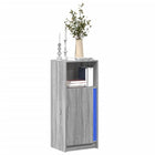 Sideboard with LED 42.5x34x100 cm engineered wood grey Sonoma oak