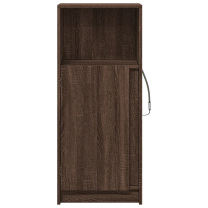 Dressoir met LED 42,5x34x100 cm bewerkt hout bruin eikenkleur
