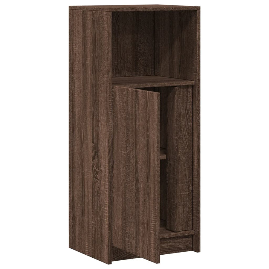 Dressoir met LED 42,5x34x100 cm bewerkt hout bruin eikenkleur