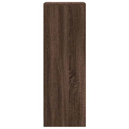 Dressoir met LED 42,5x34x100 cm bewerkt hout bruin eikenkleur