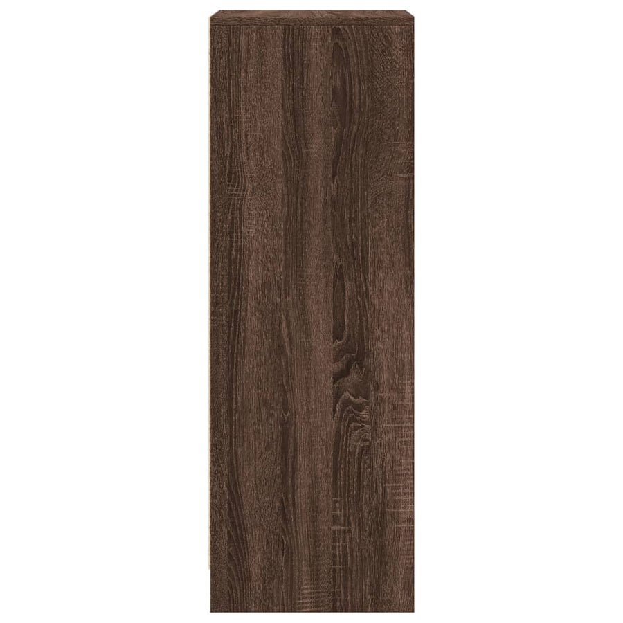 Dressoir met LED 42,5x34x100 cm bewerkt hout bruin eikenkleur