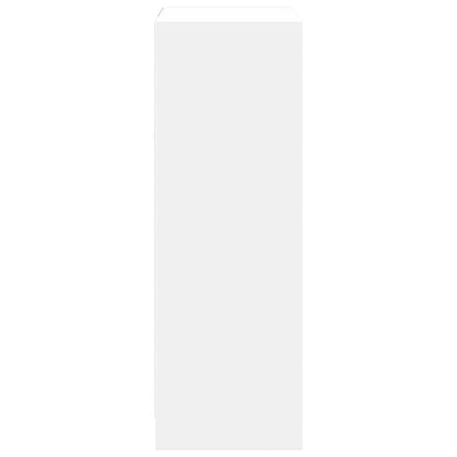 Dressoir met LED 72x34x100 cm bewerkt hout wit
