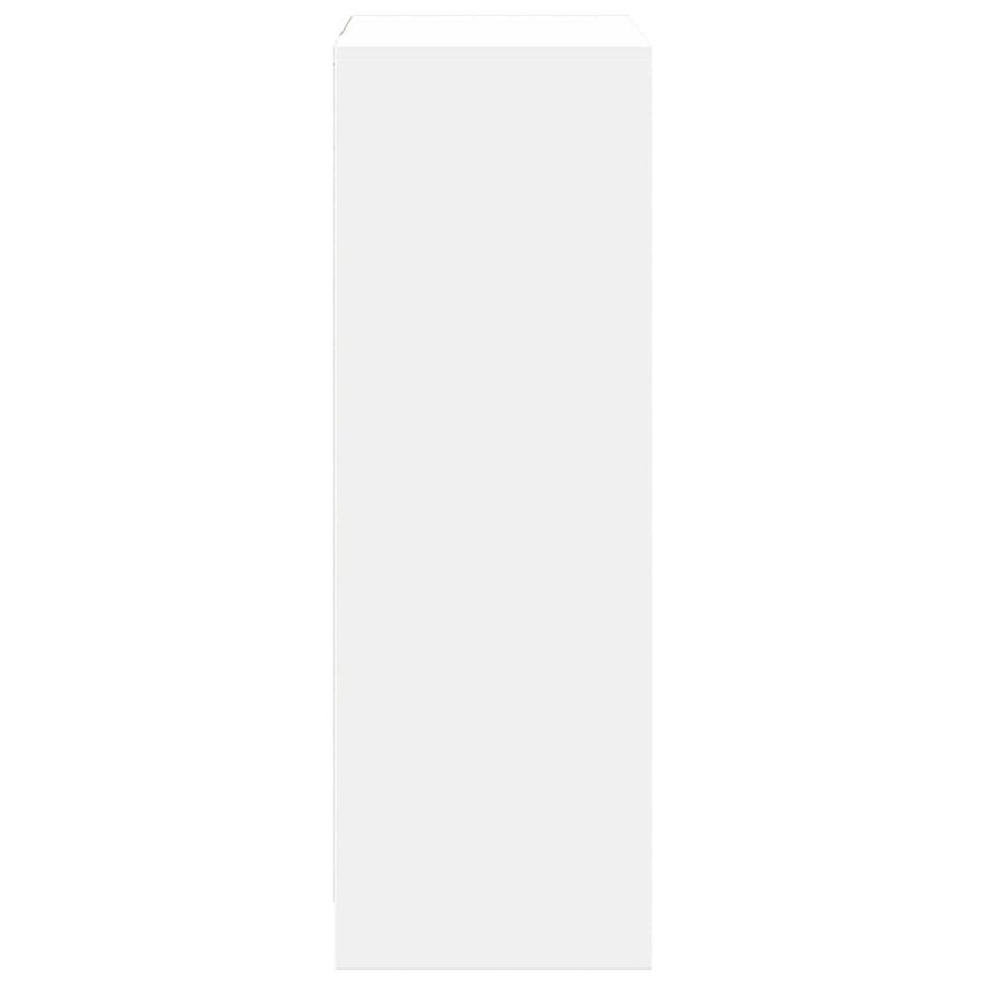 Dressoir met LED 72x34x100 cm bewerkt hout wit