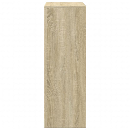 Dressoir met LED 72x34x100 cm bewerkt hout sonoma eikenkleurig