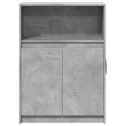 Dressoir met LED 72x34x100 cm bewerkt hout betongrijs