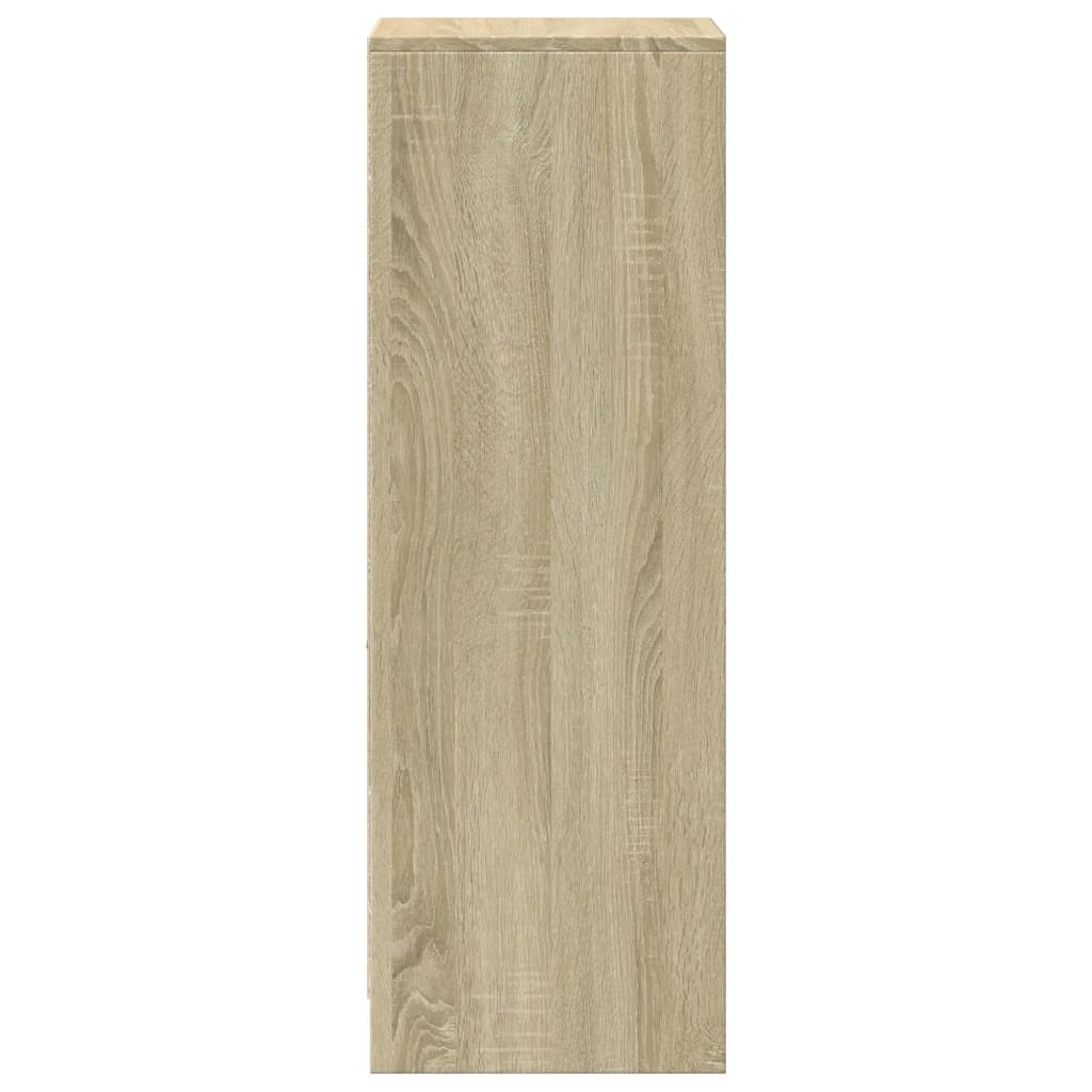 Dressoir met LED 38x34x100 cm bewerkt hout sonoma eikenkleurig