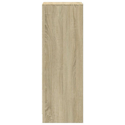 Dressoir met LED 38x34x100 cm bewerkt hout sonoma eikenkleurig