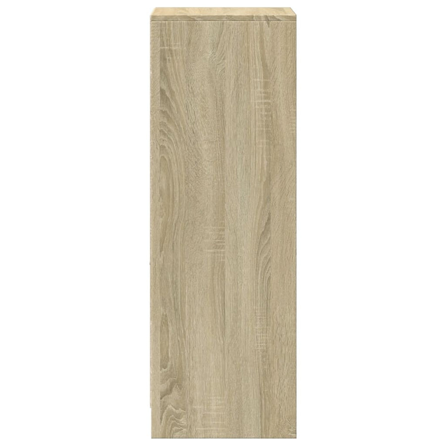 Dressoir met LED 38x34x100 cm bewerkt hout sonoma eikenkleurig