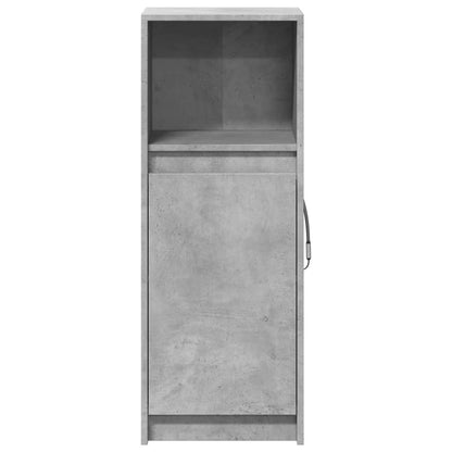 Dressoir met LED 38x34x100 cm bewerkt hout betongrijs