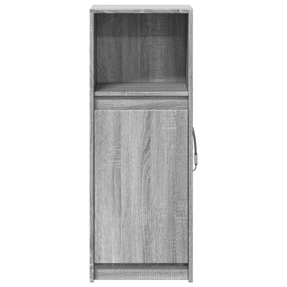 Dressoir met LED 38x34x100 cm bewerkt hout grijs sonoma eiken