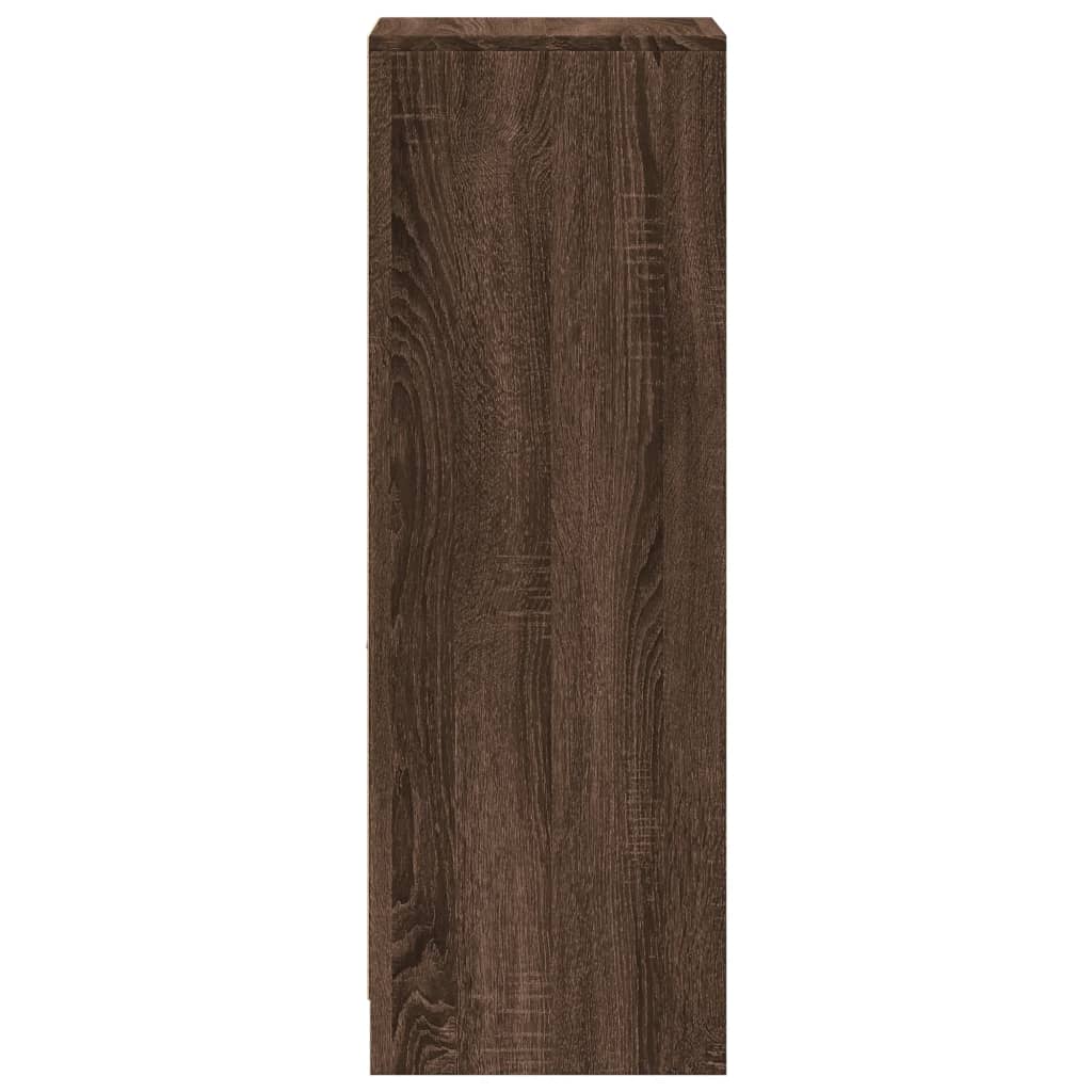 Dressoir met LED 38x34x100 cm bewerkt hout bruin eikenkleur