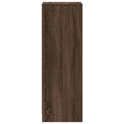 Dressoir met LED 38x34x100 cm bewerkt hout bruin eikenkleur
