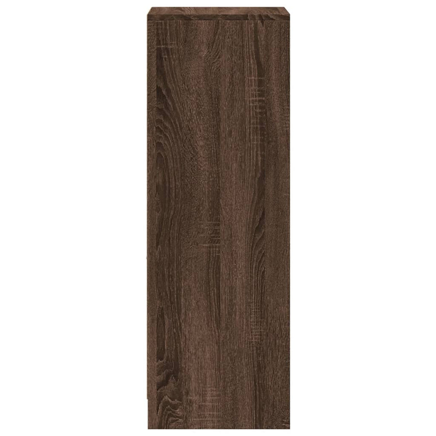 Dressoir met LED 38x34x100 cm bewerkt hout bruin eikenkleur