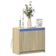 Dressoir 72x34x61 cm bewerkt hout sonoma eikenkleurig