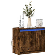 Dressoir 72x34x61 cm bewerkt hout gerookt eikenkleurig