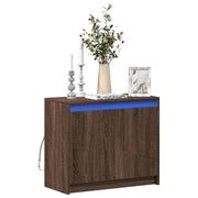 Dressoir 72x34x61 cm bewerkt hout bruin eikenkleur LED