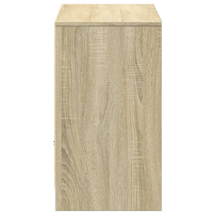 Tv-meubel met LED 91x34x61 cm bewerkt hout sonoma eikenkleurig