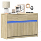Tv-meubel 91x34x61 cm bewerkt hout sonoma eiken