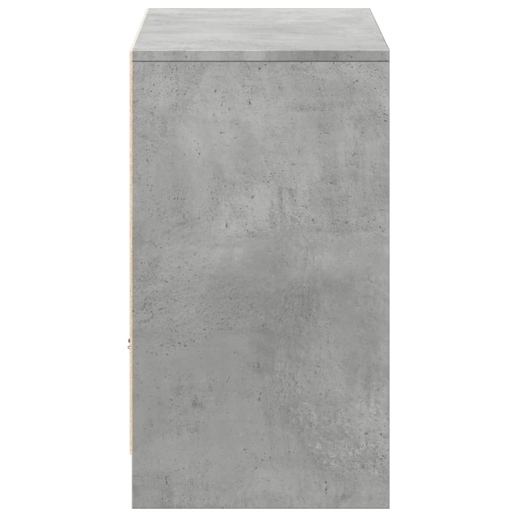 Tv-Meubel Met Led 91X34X61 Cm Bewerkt Hout Betongrijs